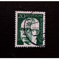 Марка Германия 1970 год Густав Хайнеман