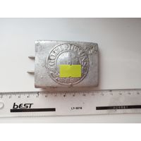 Немецкая пряга пряжка бляха ремня Вермахта времен Третьего рейха Gott mit uns (С нами Бог)