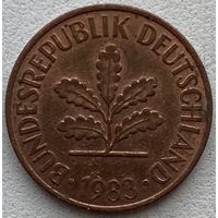 Германия 2 пфеннига 1983 г. D