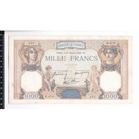 1000 ФРАНКОВ 1938 ФРАНЦИЯ