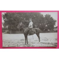 Фото "ПМВ", немецкий офицер на коне, 1917г.