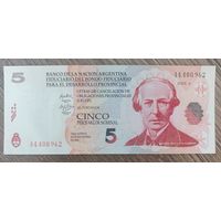 5 песо 2001 (2006) - Аргентина - UNC