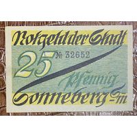 Нотгельд 25 пфеннигов 1920 год. Зоннеберг. Веймарская республика