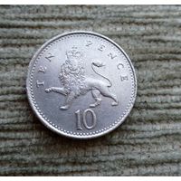 Werty71 Великобритания 10 пенсов 1992 Лев Елизавета 2