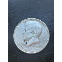 США 1/2 доллара в блеске  Пол Доллара Кеннеди, 1967 года. Серебро. Звоните по контактным данным вопросы. Продажа по цене бирже металла