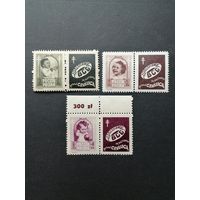 Польша 1948 Неполная серия марок с купонами "Борьба с туберкулезом" (чистые* на одной след наклейки) Mi.511 Zf-513 Zf каталог 21.25 евро