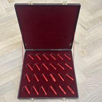 Футляр НБ РБ для монет на 24 ячейки диаметром 45 мм. (размер 35/33 см)