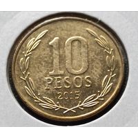 Чили. 10 песо 2015 года. (*).