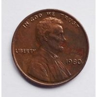 США 1 цент 1980 г.