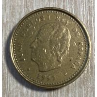 Монета 100 песет 1997 год Испания. Король Хуан Карлос I . С рубля без МЦ.