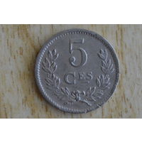 Люксембург 5 сантимов 1924 с 1 руб  Нечастая!