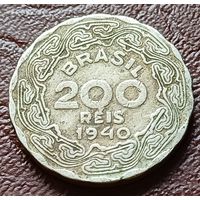 Бразилия 200 реалов, 1940     ( 1-4-5 )