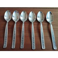 Ложки чайные Бакинская Роза, мельхиор. СССР