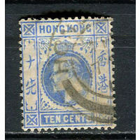 Британский Гонконг - 1907/1911 - Король Эдуард VII 10С - [Mi.93] - 1 марка. Гашеная.  (Лот 22Hk)-T41P29