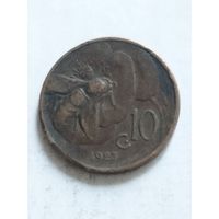 Италия 10 сентизим 1923