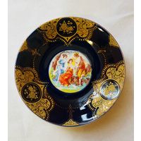 Фарфор. Чайное блюдце "Мадонна" кобальт  115 мм.    АУКЦИОН не с рубля без МПЦ.