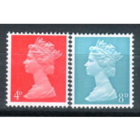 Великобритания - 1969г. - королева Елезавета II, стандартный выпуск - 2 марки - полная серия, MNH [Mi 496-497]. #3-GB-Z-1-17