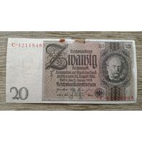 Werty71 Германия 20 марок 1924 1929 банкнота Веймарская Республика Веймар