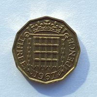 3 пенса 1967 Великобритания