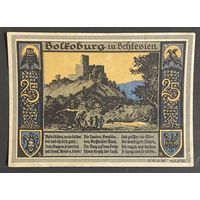 Нотгельд 25 пфеннигов 1921 год. Болькенхайн. Веймарская республика