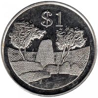 Зимбабве 1 доллар, 2002 UNC