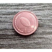Werty71 Мэн 1 пенни 1998 Рэгби Блеск