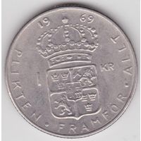 Швеция 1 крона 1969