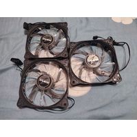 Продаю комплект из трех вентиляторов Zalman 12025 15 DOTS WHITE LED FAN 120мм