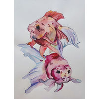 Картина "Золотые рыбки"