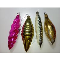 Ёлочная игрушка - Сосульки  , СССР .