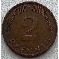 Германия 2 пфеннига 1975 г. D