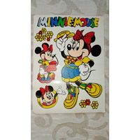 Наклейки Дисней Disney Минни Маус, многоразовые переводки, наклейки, винтаж