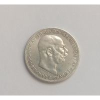 1 крона. 1913г. 835пр.,Франц Иосиф I. Австро-Венгрия.