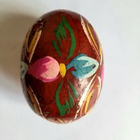 Яйцо пасхальное, деревянная писанка 6 см.