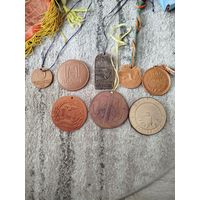 Лот глиняных сувенирных медалей,с рубля