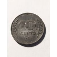 Нидерланды 10 центов 1942
