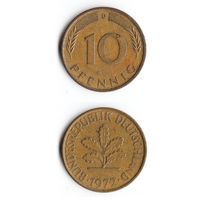10 пфеннигов Германия 1972 года(D)