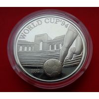 Самоа 10 тала 1992 Чемпионат мира по футболу 1994, США! Серебро 925 пробы 31,86 грамм 0,948 унции! ОБМЕН!