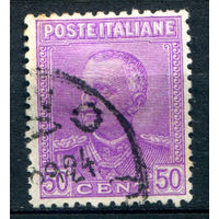 Италия (Королевство) - 1928/29г. - король Виктор Эммануил III, 50 с - 1 марка - гашёная [Mi 284]. #1-It-24-B-1
