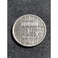 Нидерланды 25 центов 1988 1 предложение на АУ