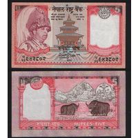 Непал P-53a 5 рупий 2001 год (сигн.Dr. Tilak Bahadur Rawal (2001-2005)) _56 643802 ТОРГ/ВАША ЦЕНА