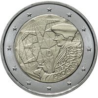 2 евро 2022 Германия 35 лет программы Erasmus дворы A G F D J UNC из ролла на выбор