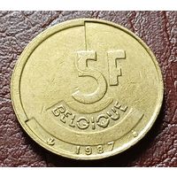 Бельгия 5 франков, 1987    BELGIQUE     ( 1-6-7 )