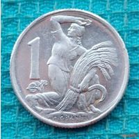 Чехословакия 1 крона 1947 года. Редкий год! Сторгуй за свою цену, предложи обмен!