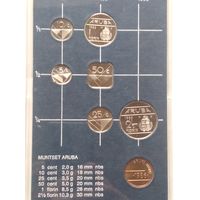 Аруба. Годовой набор 1986 года. 5, 10, 25 и 50 центов и 1 и 2 1/2 гульденов