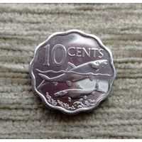 Werty71 Багамы Багамские острова 10 центов 2010 Рыба Корабль Блеск