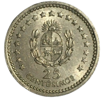 Уругвай 25 сентесимо, 1960 [AUNC]