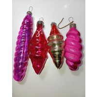 Ёлочная игрушка - Сосульки  , СССР .