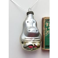 Ёлочная игрушка. Бегемотик. Н-61.