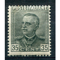 Италия (Королевство) - 1928/29г. - король Виктор Эммануил III, 35 с - 1 марка - MH с потрескавшимся клеем [Mi 283]. #1-It-24-B-1